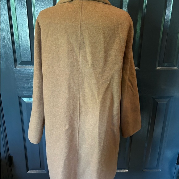 Lamarque Tan Trench Coat with Waterfall Collar - Picture 3 of 5